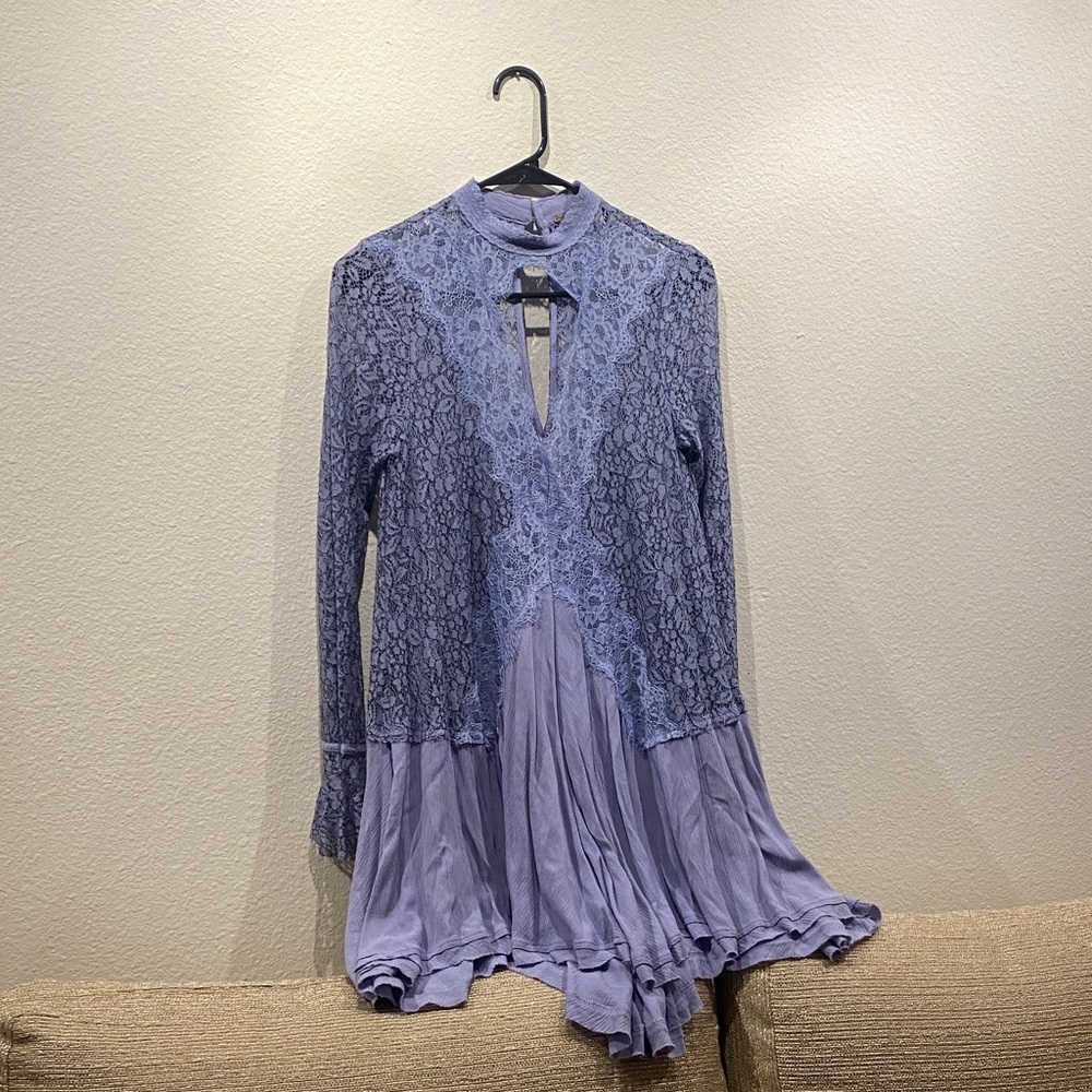 🌼 Free People Tell Tale Dress XS lace dress keyhole peek a boo